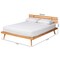 Baxton Studio Joaquin Modern Japandi Rustic Brown Finished Wood Full Size Platform Bed 235-13240-ZORO - alternate 5